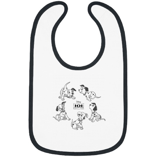 Disney 101 Dalmatians Cute Puppy Circle Portrait Bibs