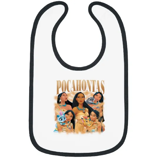 Pocahontas Bootleg Bibs, Retro Disney Princess Bibs