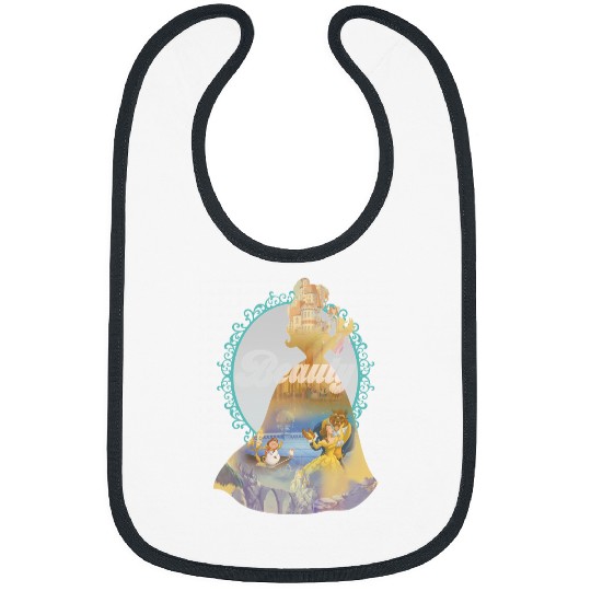 Disney Beauty and the Beast Enchanted Dance Belle Silhouette Bibs