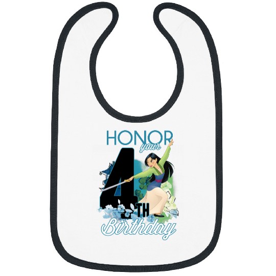 Disney Mulan Portrait Honor Your 4th Birthday Bibs