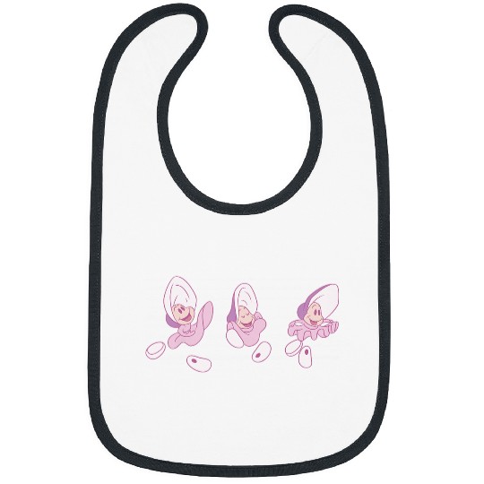 Disneyss Alice In Wonderland Cute Dancing Oysters Chest Logo Bibs