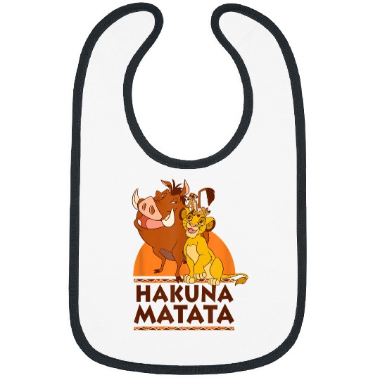 Disneyss The Lion King Hakuna Matata Simba Timon Pumbaa shots Bibs