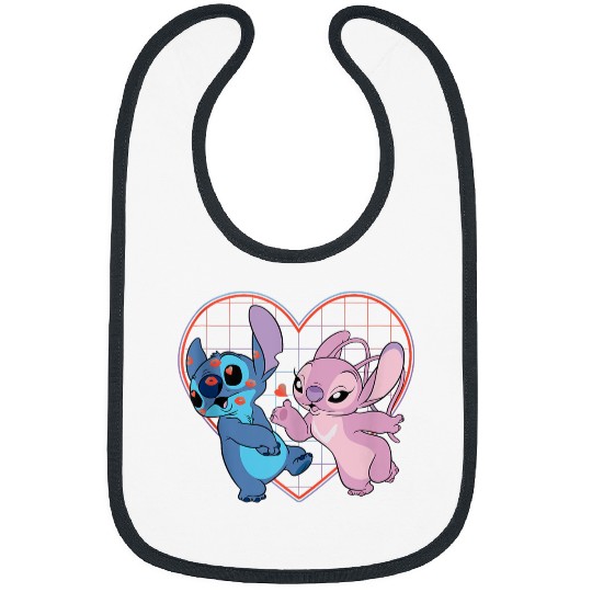 Disneyss Lilo And Stitch Angel Heart Kissses Bibs