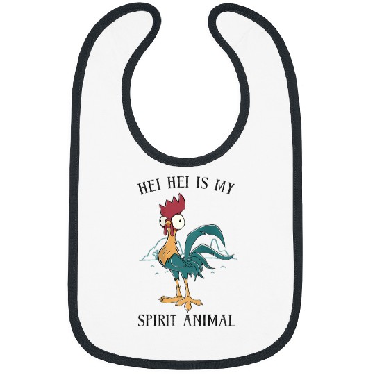Disneyss Moana Hei Hei Is My Spirit Animal Portrait Bibs