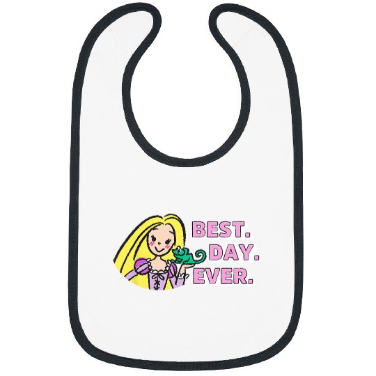 Disneyss Tangled Rapunzel Pascal Drawing Best Day Ever Logo Bibs