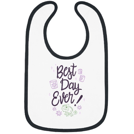 Kids Disneyss Tangled Best Day Ever Pascal Outline Portrait Youth Bibs