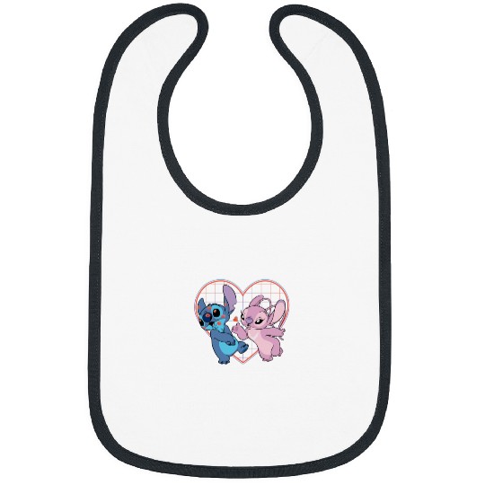 Disneyss Lilo And Stitch Angel Heart Kissses Bibs