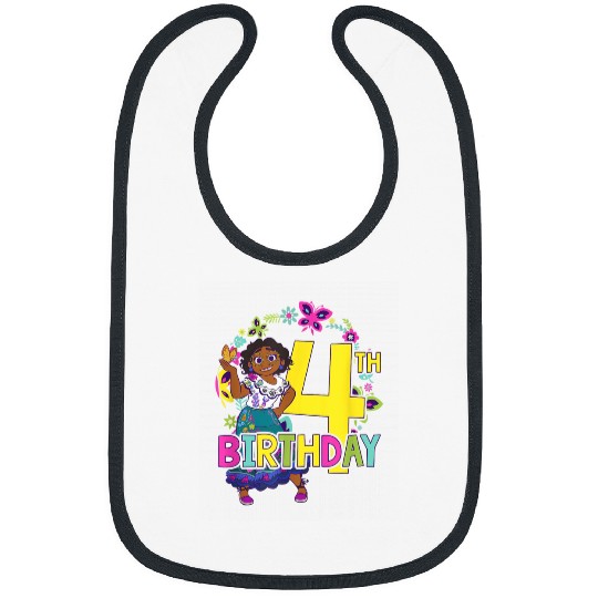 Disney Encanto Mirabel 4th Birthday Smile Floral Bibs