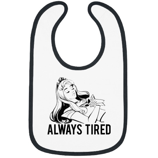 Disneyss Princess Aurora Always Tired Simple Drawn Bibs