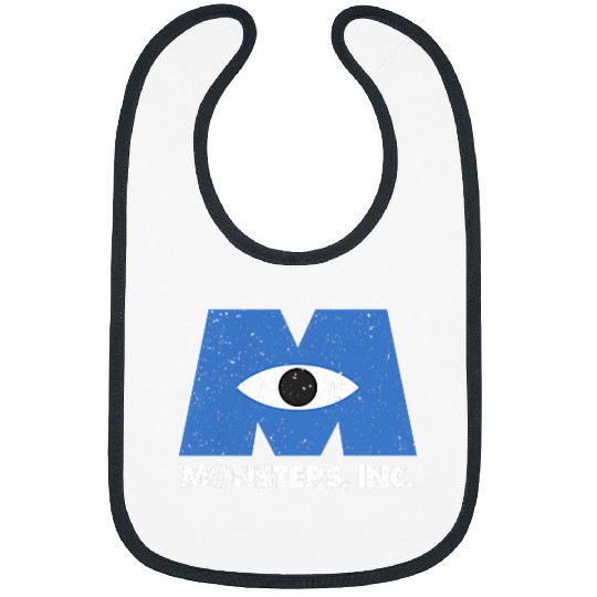 Disneyss Pixars Monsters Inc Classic Iconic Small Pocket Logo Bibs