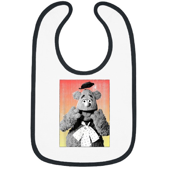 Disneyss The Muppets Silly Fozzie Bear Distressed Big Portrait Bibs