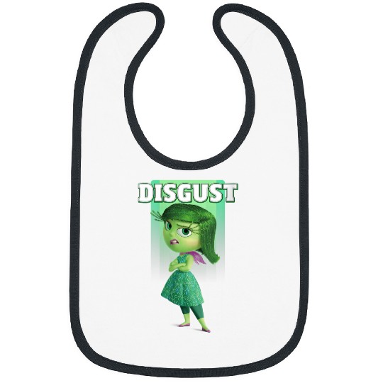Disneyss Pixars Inside Out Disgust Green Retro Poster Logo Bibs