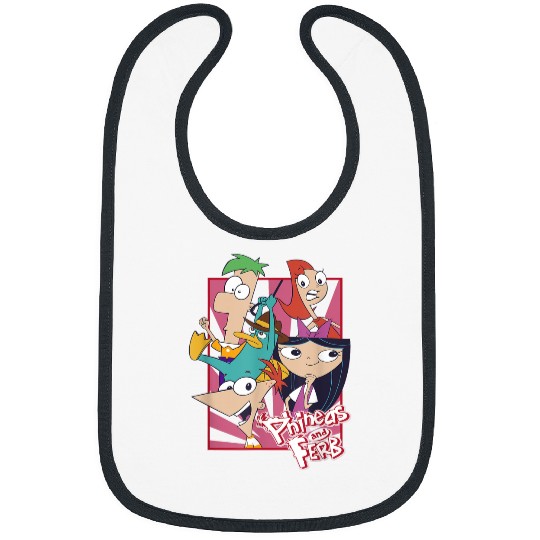 Disneyss Phineas And Ferb With Friends Cute Group shots Bibs