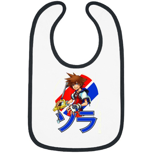 Disney Kingdom Hearts Sora Classic Color Anime Circle Shot Bibs