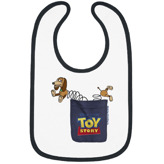 Disneyss Pixars Toy Story Slinky Dog Mini Pocket Icon Logo Bibs