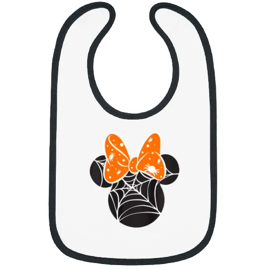 Kids Disney Mickey And Friends Halloween Minnie Spiderweb Toddler Bibs