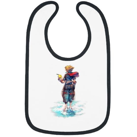 Disney Kingdom Hearts Sora Keyblade Hero Faded Starfish Bibs