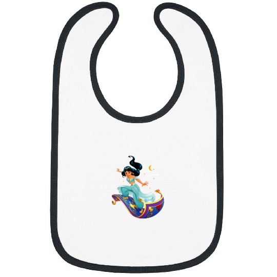 Disneyss Aladdin Princess Jasmine Magic Carpet Pose Bibs