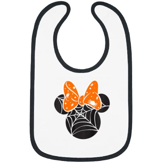 Kids Disney Mickey And Friends Halloween Minnie Spiderweb Toddler Bibs