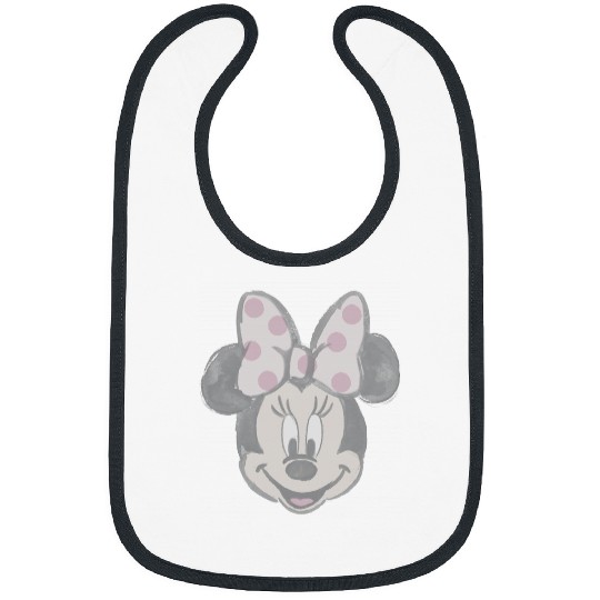 Disney Minnie Mouse  Cutie Pastel Polka Dot Sketch Bibs