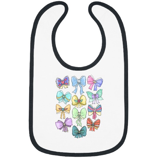 Disney Princess Cute Ribbons And Bows Pastel Colors Logo Bibs