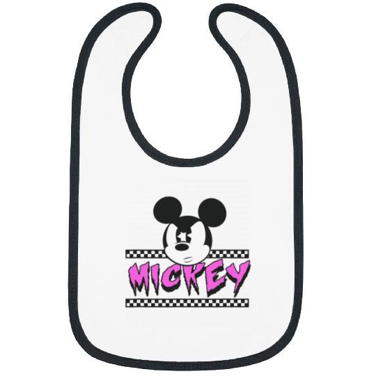 Disney Mickey And Friends Retro Checkerboard Punk Mickey Bibs