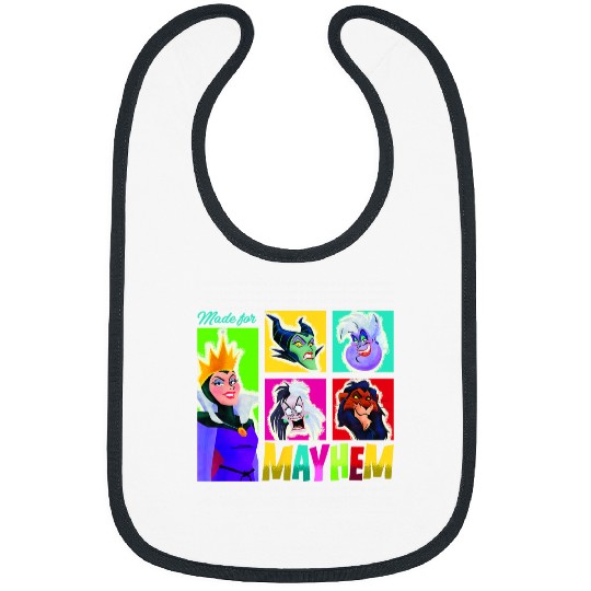 Disney Villains Made For Mayhem Colorful Big Chest Portraits Bibs