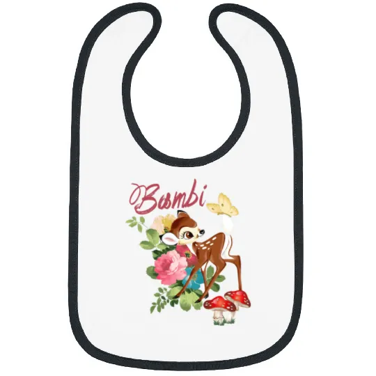 Disney Bambi Cute And Playful Watercolor Retro Portrait Bibs