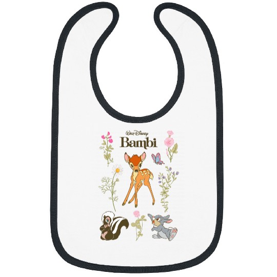 Disney Bambi And Friends Flower Thumper Big Chest Logo Bibs