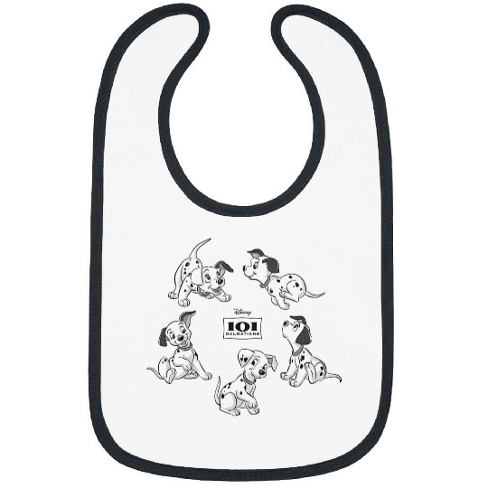 Disneyss 101 Dalmatians Cute Puppy Circle Portrait Bibs