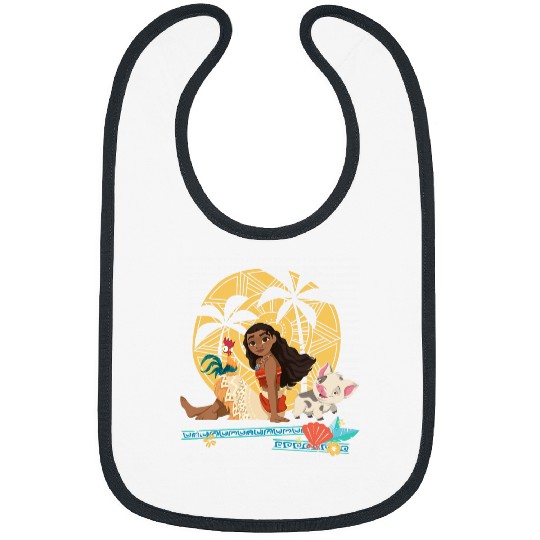 Disney Moana Hei Hei Moana Pua Enjoying Sunset Chest Poster Bibs