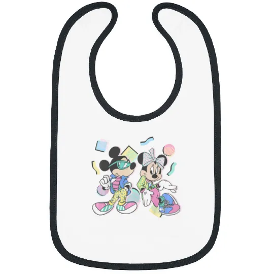 Kids Disney Mickey And Friends Mickey & Minnie Retro 80's Youth Bibs