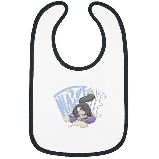 Disney Villains Lucifer Being Messy Wasn't Me Big Chest Logo Bibs