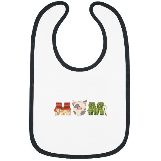 Disney Moana Letters Pua Maui Mother’s Day Birthday Best Mom Bibs