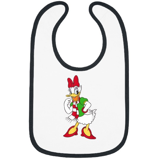 Disneyss Daisy Duck Red And Green Holiday Bibs