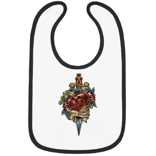 Disney Villains Pick Your Poison Tattoo Style Poison Apple Bibs