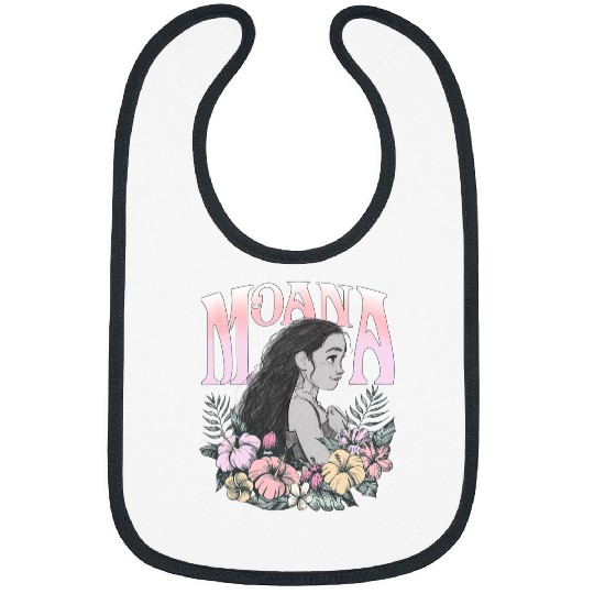 Disney Moana Cute Spring Time Moana Big Chest Portrait Frame Bibs