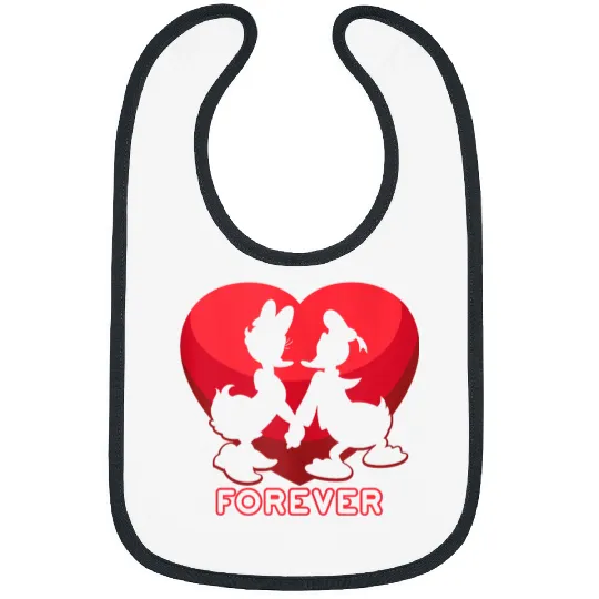 Disneyss Donald And Daisy Duck Forever Heart Valentine's Day Bibs