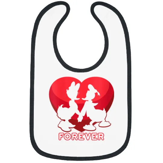 Disneyss Donald And Daisy Duck Forever Heart Valentine's Day Bibs