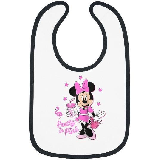 Disney Minnie Mouse Pretty in Pink Raglan Baseball Tee Bibs