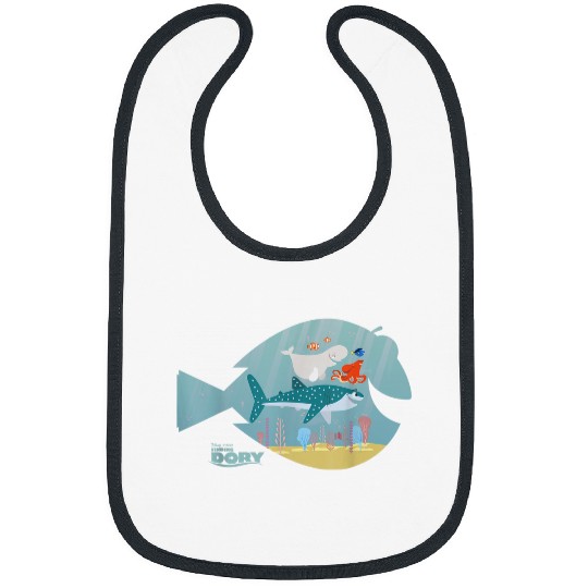 Disneyss Pixars Finding Dory Fish Frame Adventure Crew Logo Bibs