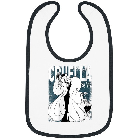 Disneyss 101 Dalmatians Cruella De Vil Holding Puppy Vintages Bibs