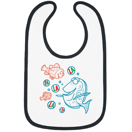 Disneyss Pixars Finding Nemo Christmas Fa La La La Outline Logo Bibs