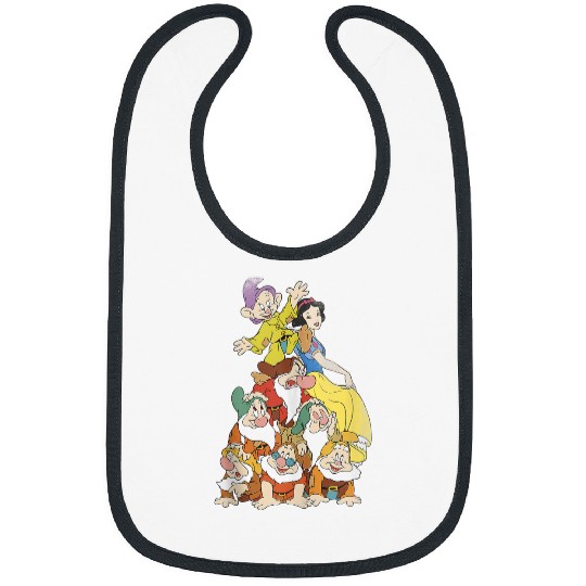 Disneyss Snow White And The Seven Dwarfs Group Stack Bibs