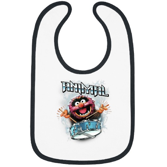 Disneyss The Muppets Animal Electrifying Epic Drumroll Poster Bibs