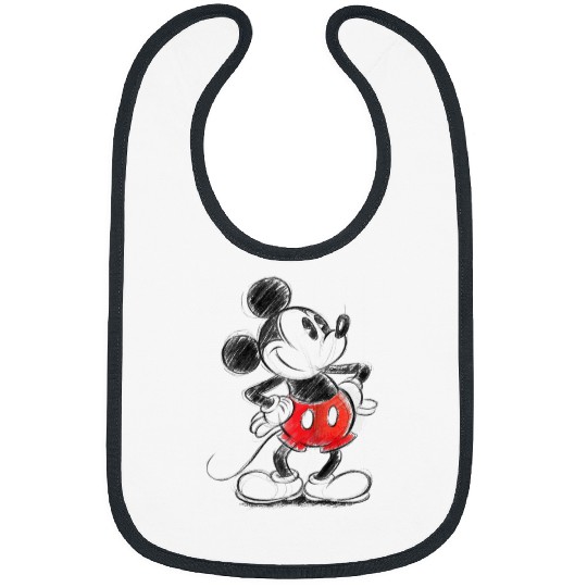 Disney Mickey Mouse Sketch Raglan Baseball Tee Bibs