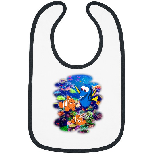 Disneyss Pixars Finding Dory Marlin Nemo Rainbow Reef Scene Bibs