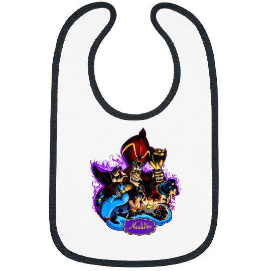 Disneyss Aladdin Jafar Genie Jasmine Art Graphic Bibs