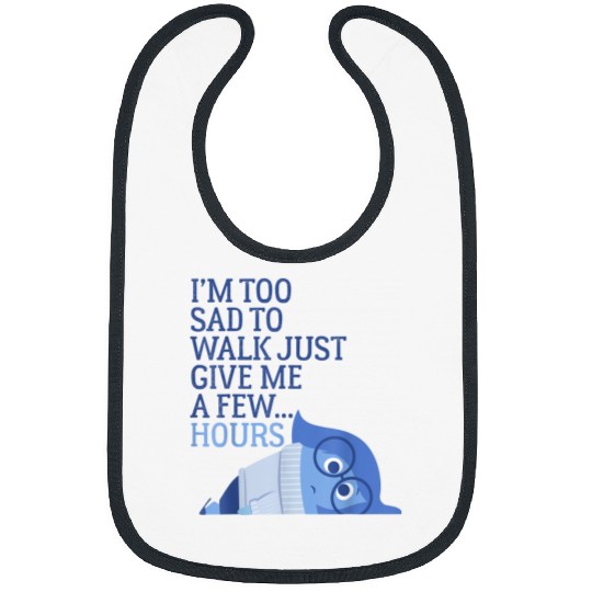 Disneyss Pixars Inside Out I'm Too Sad To Walk Emotion Portrait Bibs
