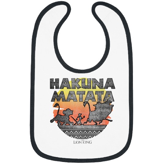 Disneyss The Lion King Hakuna Matata Sunset Silhouette Poster Bibs